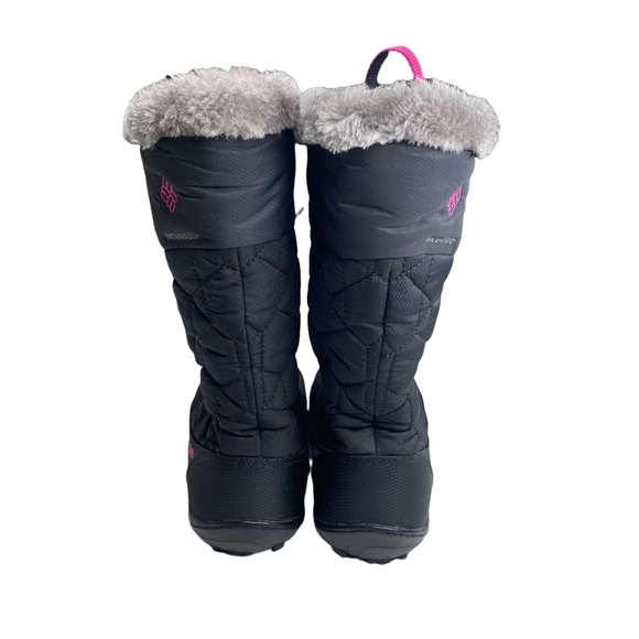 new Columbia ✪ Minx III Mid Faux Fur Waterproof Snow Boots ✪ Black Pink ✪ Size 4 - Picture 3 of 16